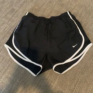 black nike running shorts